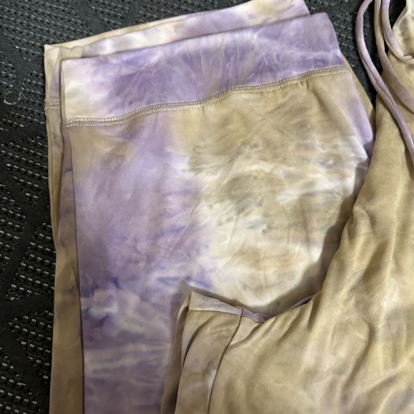 NWT Purple & Green Tie Dye Comfy Joggers - Picture 6 of 9